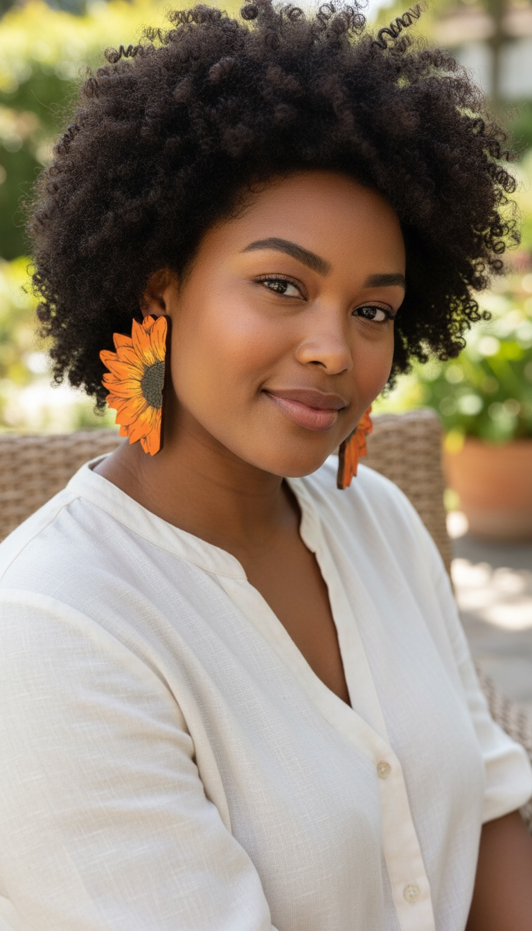 Hand Painted Sunflower Earrings