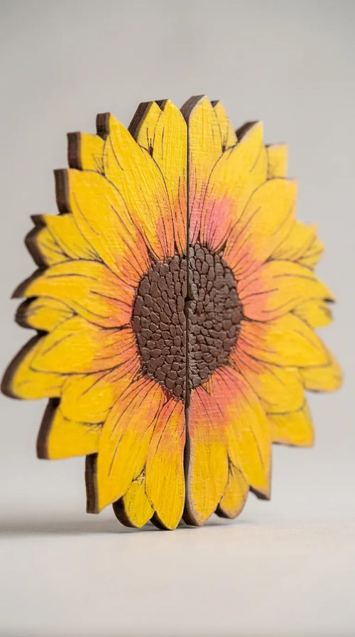 Hand Painted Sunflower Earrings