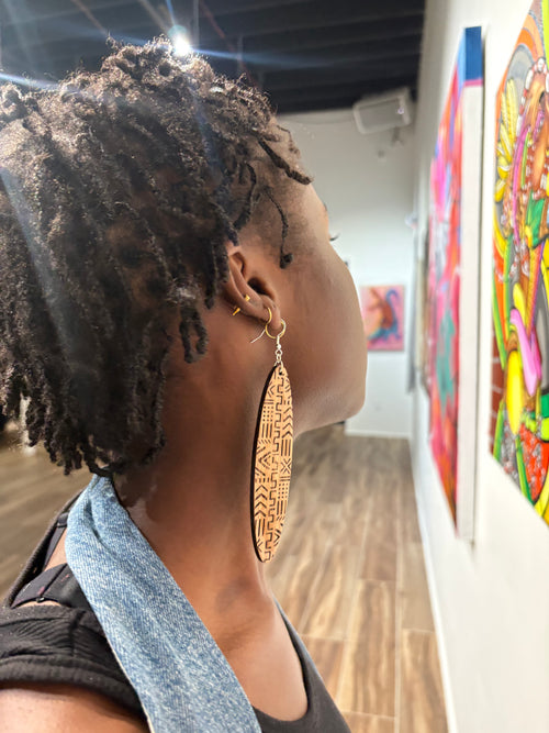 Mud Cloth Muse Drop Earrings