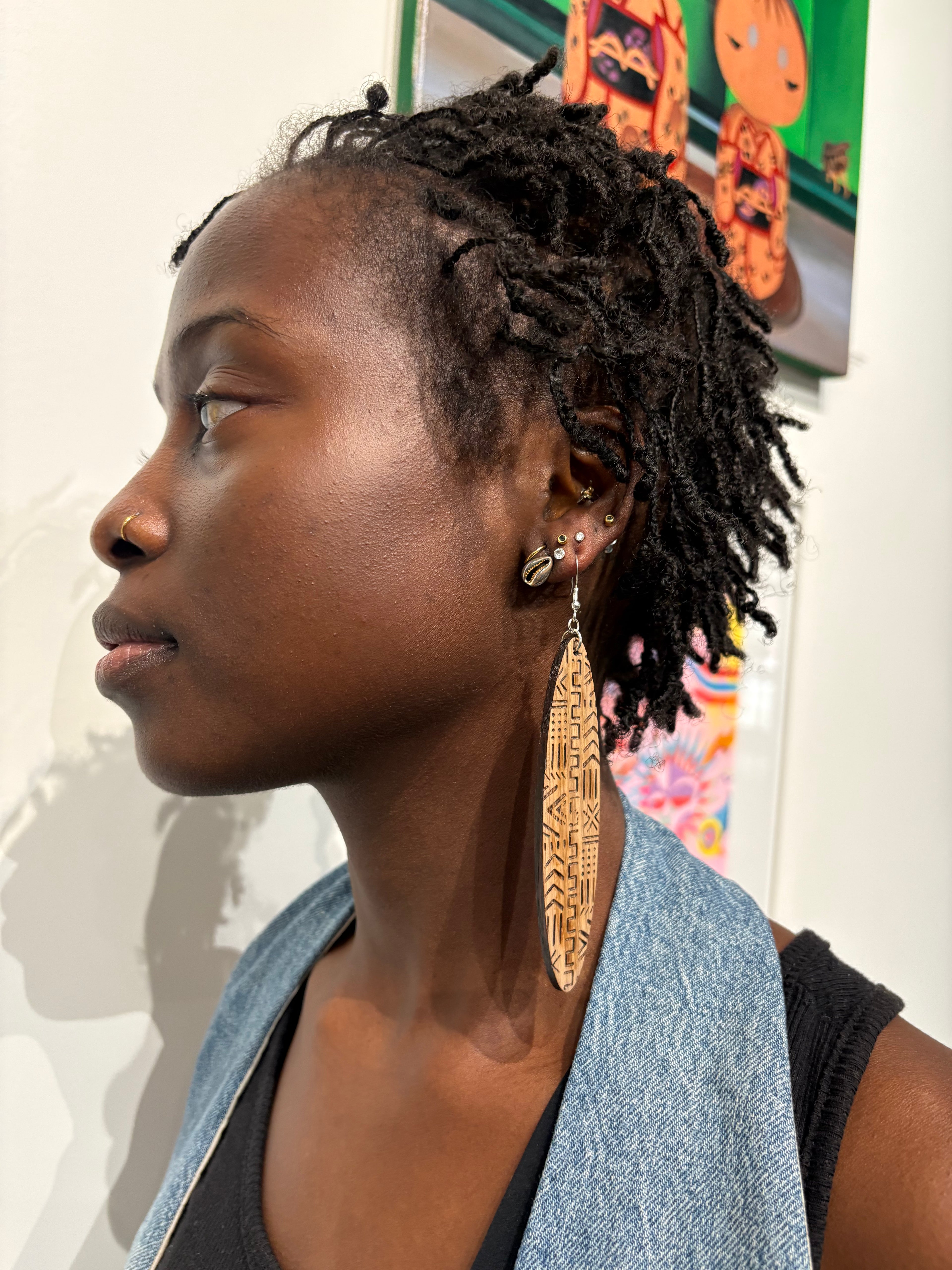 Mud Cloth Muse Drop Earrings