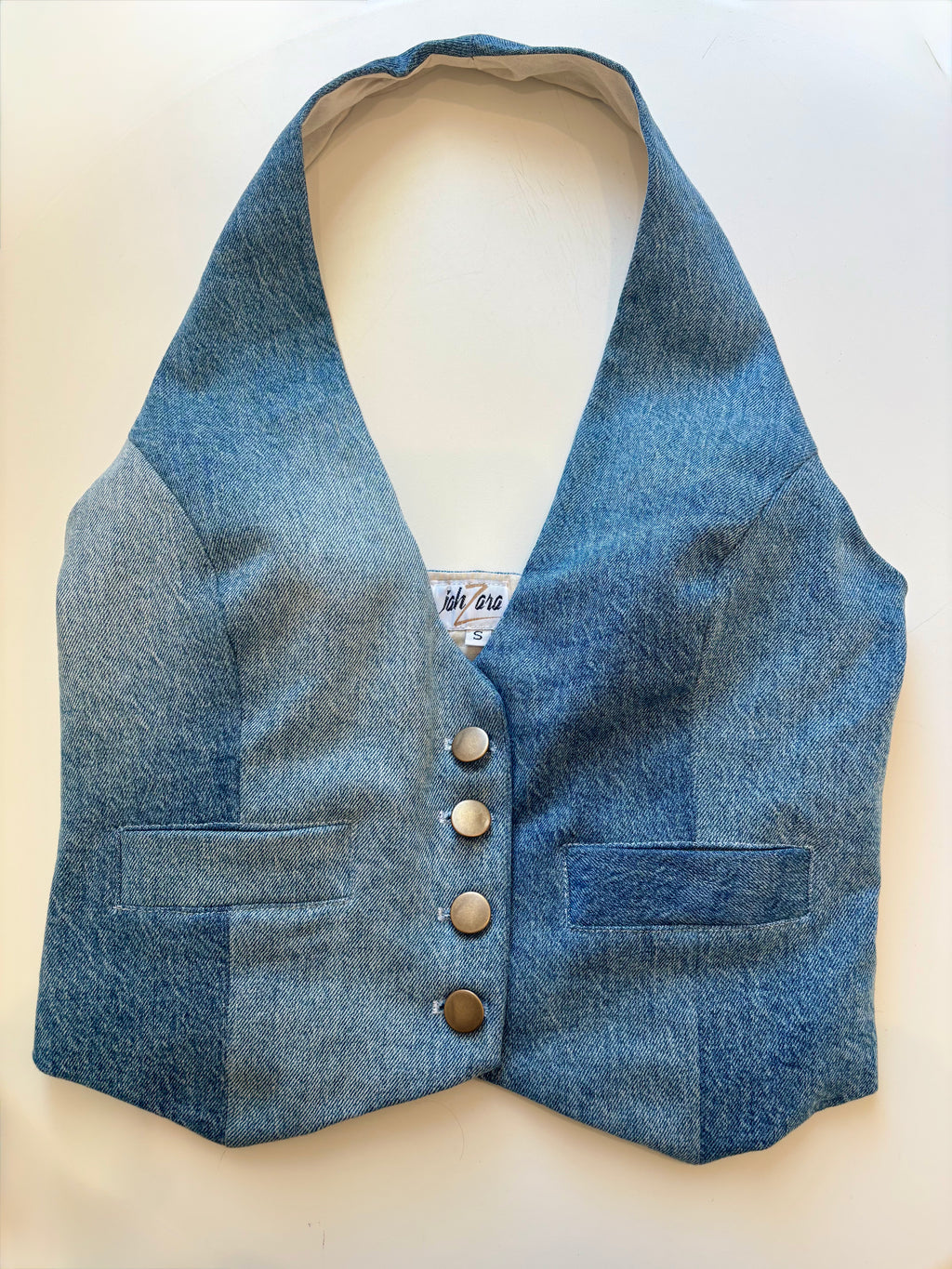 ReLoved Denim Halter Vest